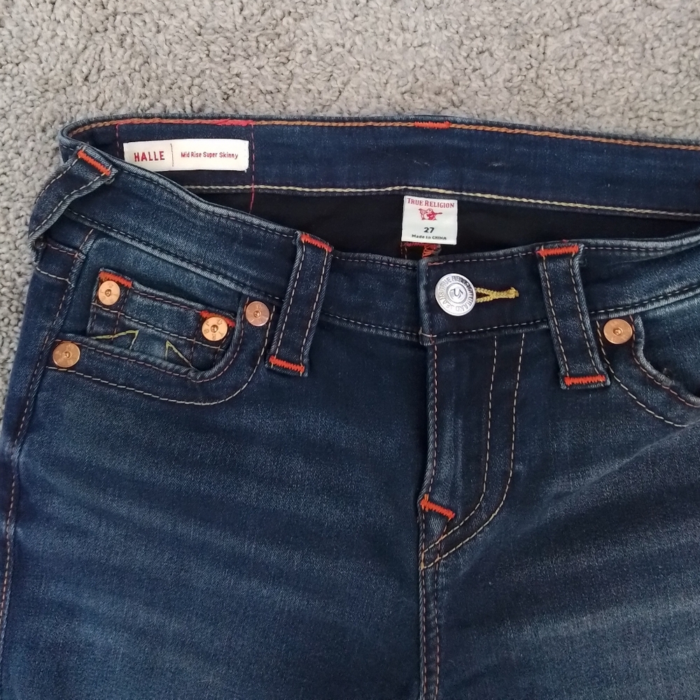 True Religion Halle mid rise super skinny jeans